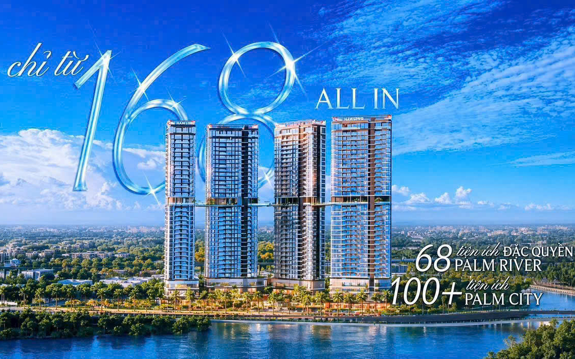 Phân khu Palm River Giá 168 triệu/m2