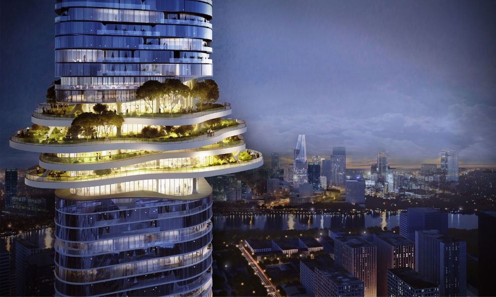 Thiết kế đặc biệt tòa Empire City 88 - Cao nhất Việt Nam phong thủy nhà chữ l