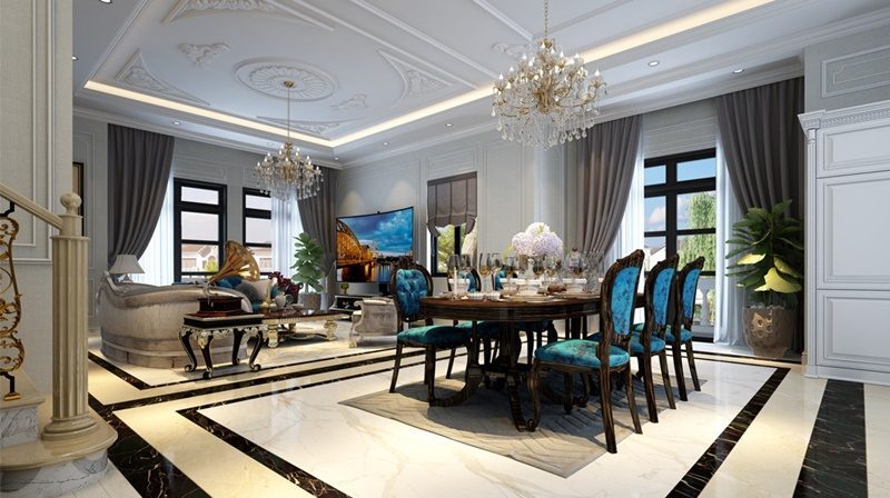 Không gian phòng bếp ấm áp