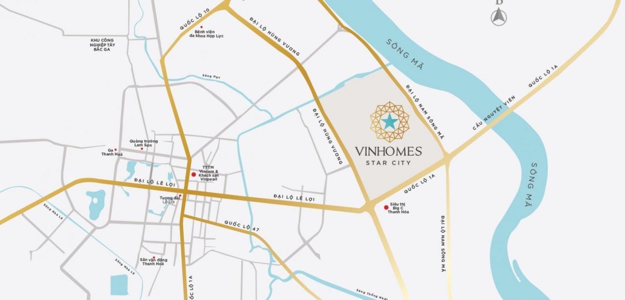 Bản đồ vị trí VINHOMES STAR CITY