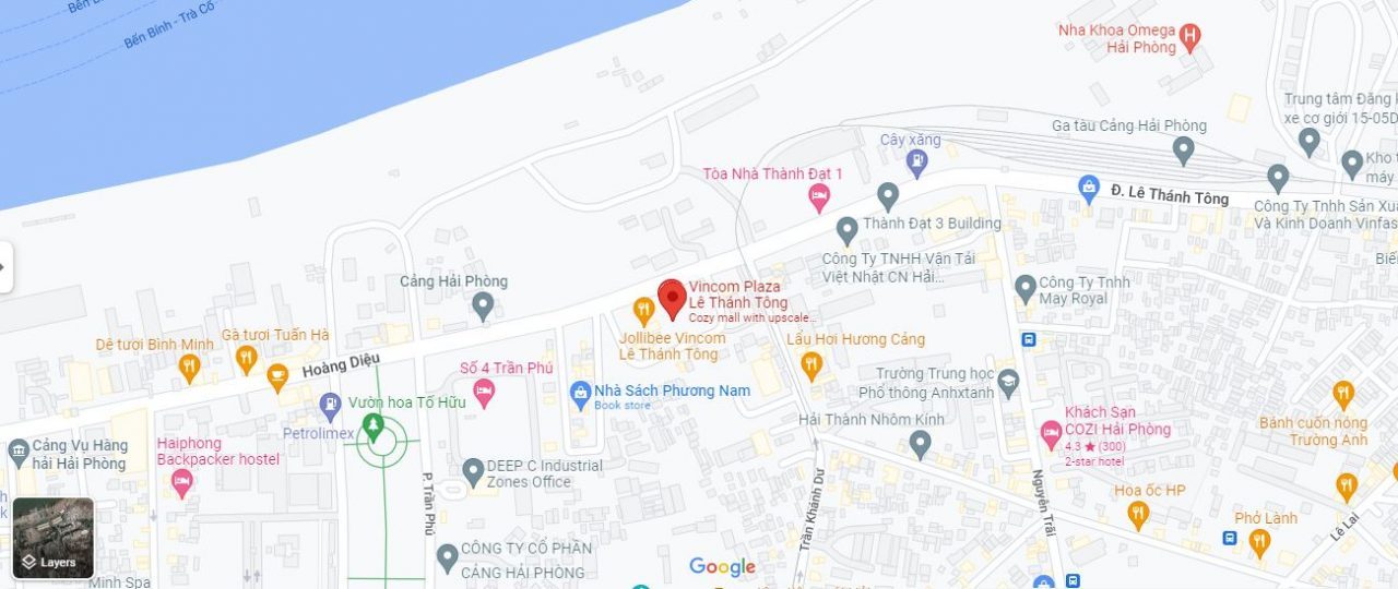 Bản đồ vị trí VINCOM SHOPHOUSE HẢI PHÒNG