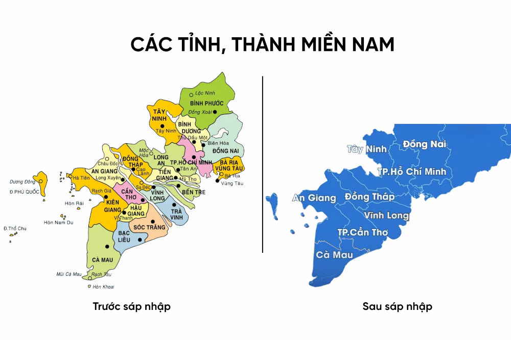 bản đồ miền nam
