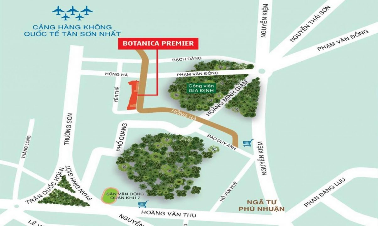 Bản đồ vị trí Botanica Premier