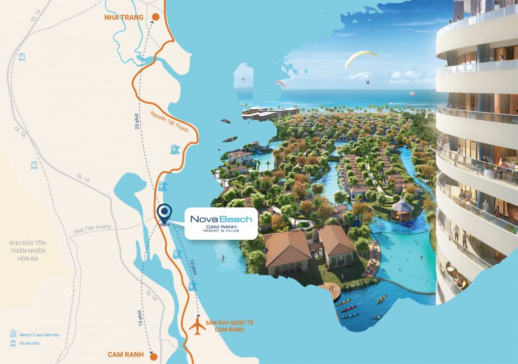 Bản đồ vị trí NovaBeach Cam Ranh Resort & Villas