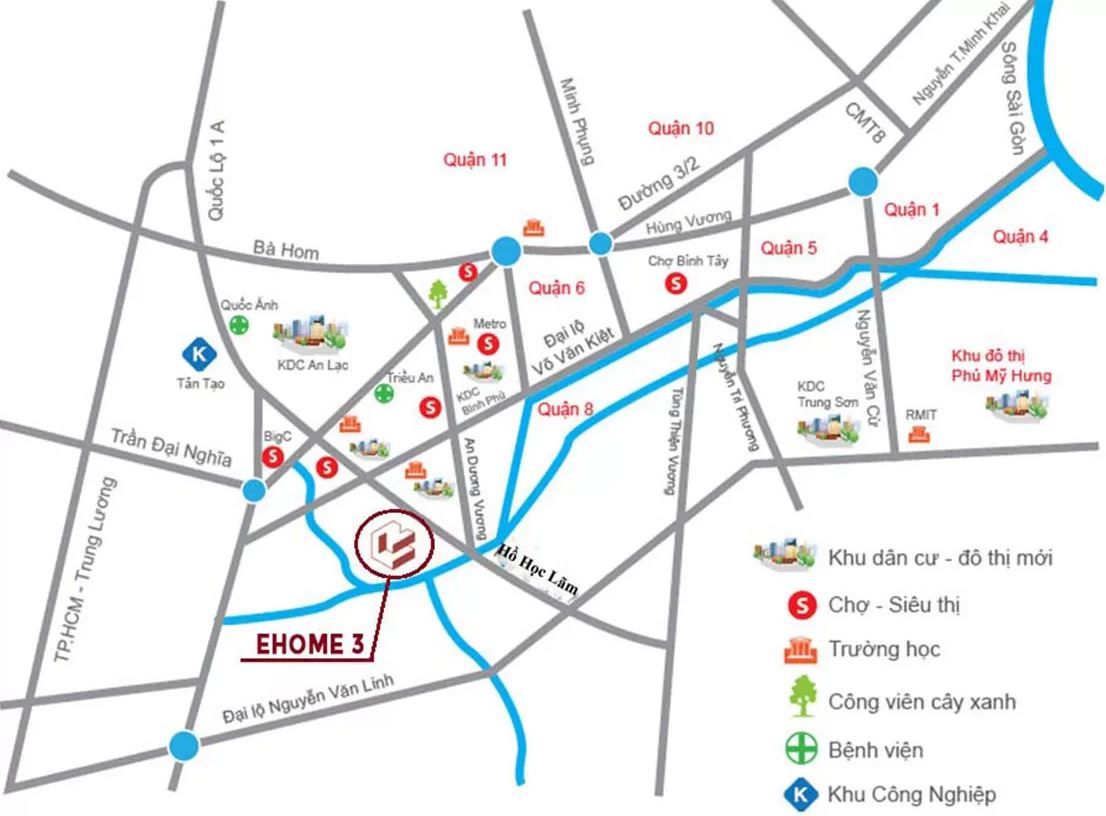 Bản đồ vị trí E Home 3