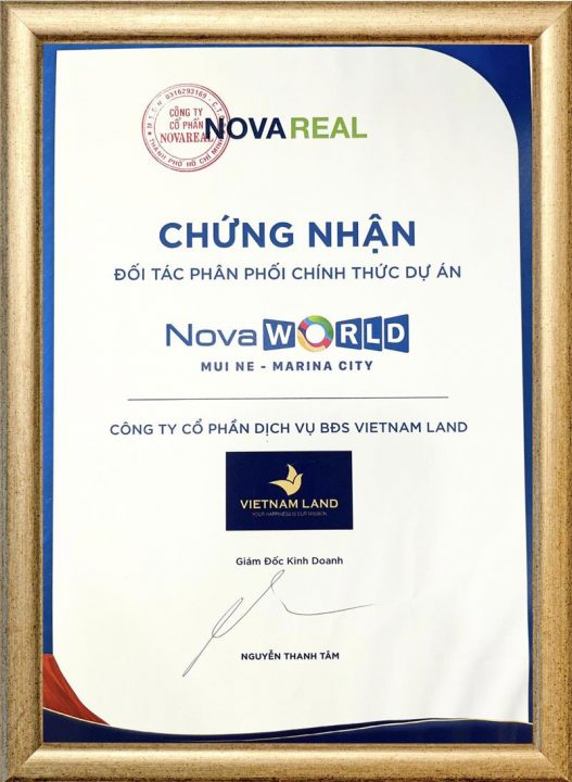 Vietnam Land - Đối tác phân phối chính thức đại đô thị Novaword Mũi Né Marina Citty