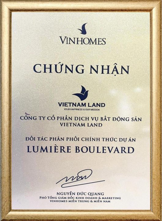 Vietnam Land - Đơn vị phân phối chính thức dự án Lumière Boulevard