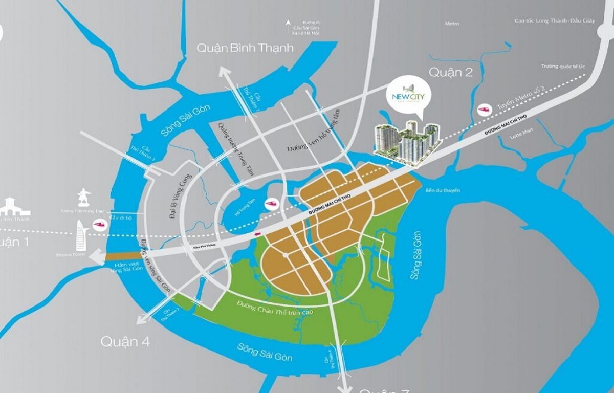 Bản đồ vị trí NEW CITY THỦ THIÊM