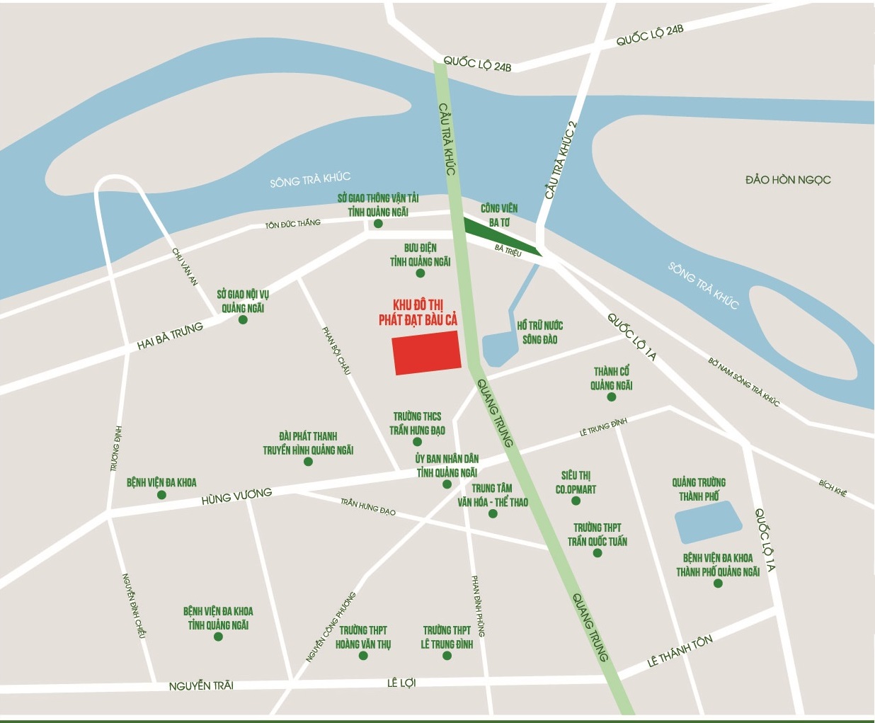 Bản đồ vị trí Khu dân cư Phát Đạt Bàu Cả