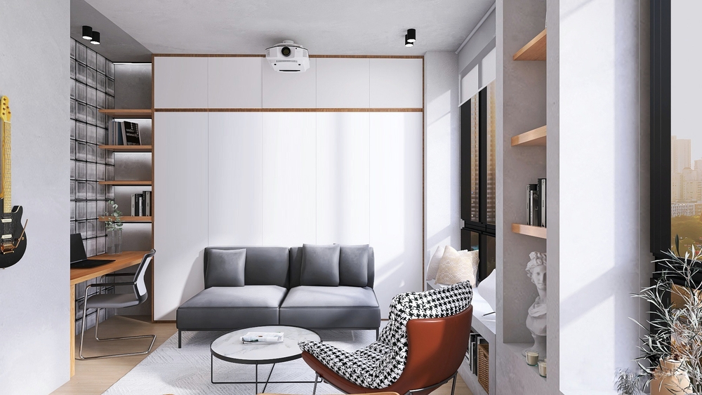 thiết kế căn hộ 1 phòng ngủ