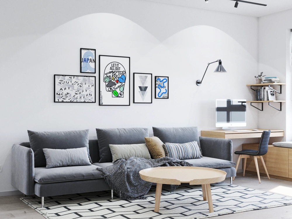 thiết kế căn hộ 1 phòng ngủ