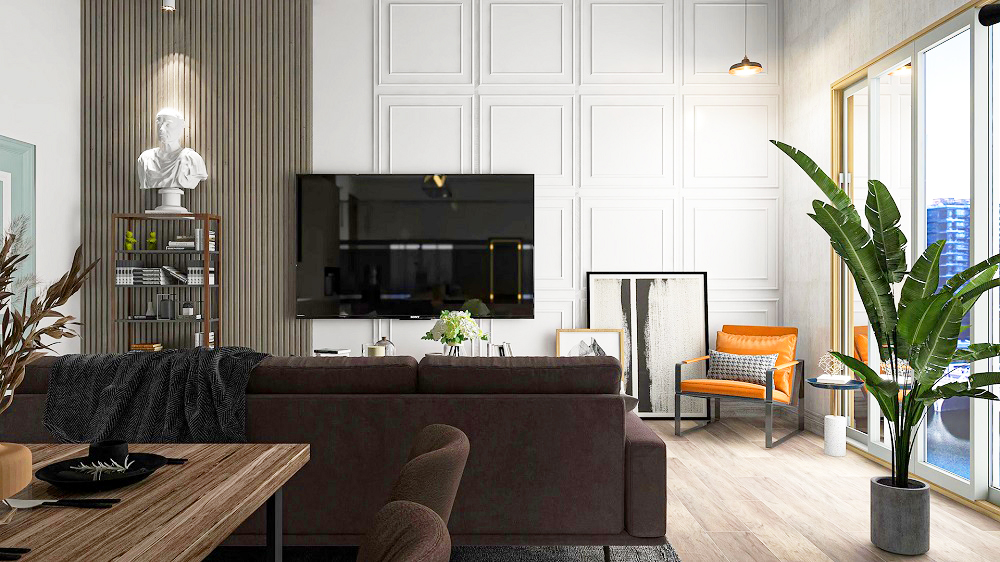 thiết kế căn hộ 1 phòng ngủ