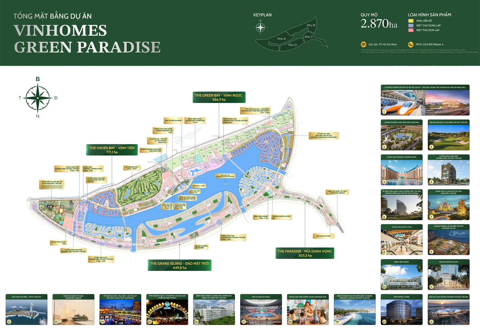MẶT BẰNG TỔNG THỂ DỰ ÁN VINHOMES GREEN PARADISE CẦN GIỜ