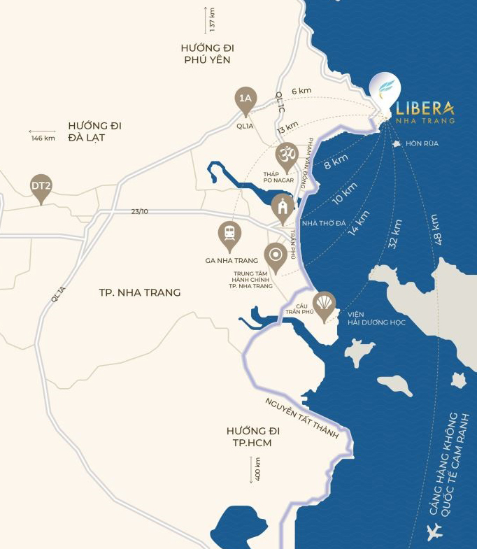 Liên kết vùng dự án Villa Le Corail – Gran Meliá Nha Trang