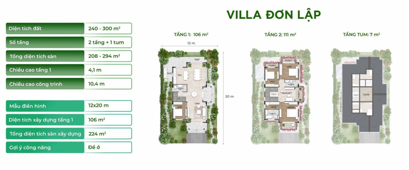 MB VILLLA ĐƠN LẬP Eco Retreat Long An