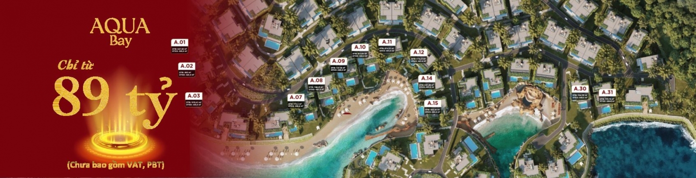 Dinh thự Aqua Bay có giá bán chỉ từ 89 tỷ đồng/căn (chưa có VAT, PBT)