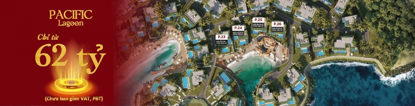 Dinh thự Pacific Lagoon có giá bán chỉ từ 62 tỷ đồng/căn (chưa có VAT, PBT)