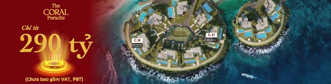 Dinh thự The Coral Porche có giá bán chỉ từ 290 tỷ đồng/căn (chưa có VAT, PBT)