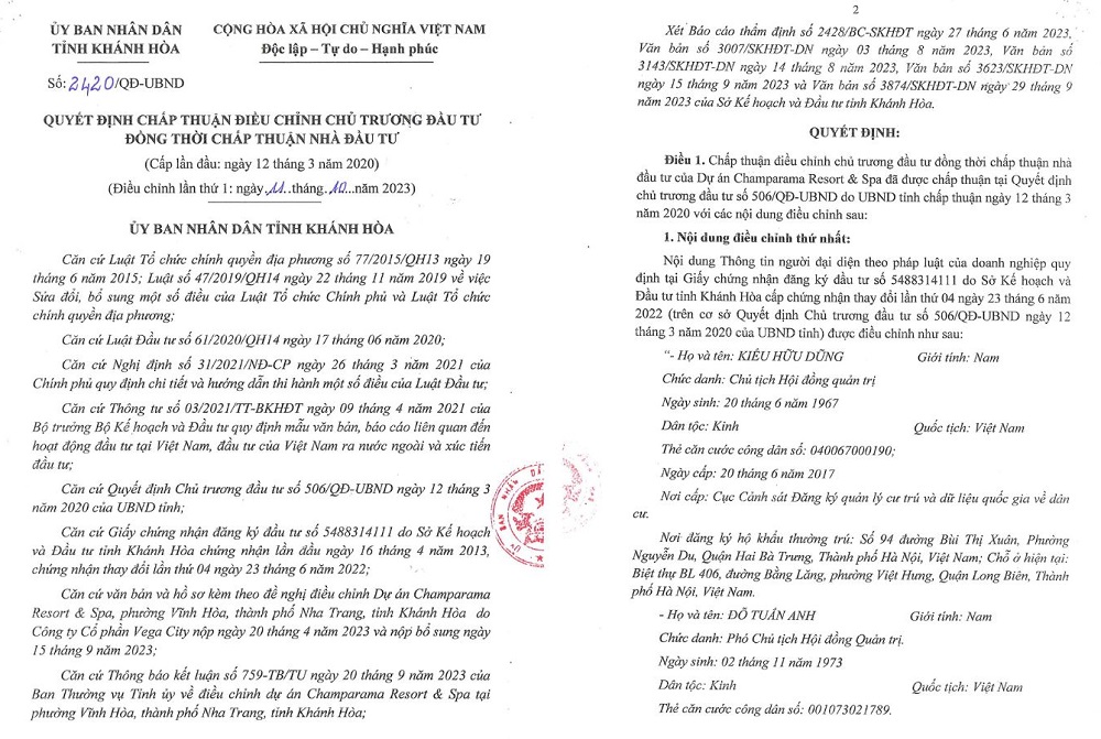 pháp lý Libera Nha Trang