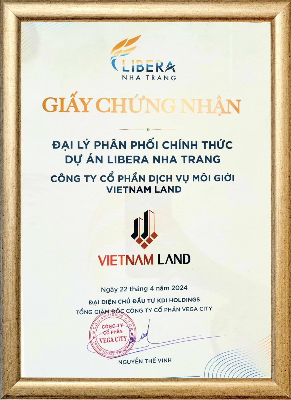 vietnam land đơn vị phân phối chính thức f1 dự án libera nha trang
