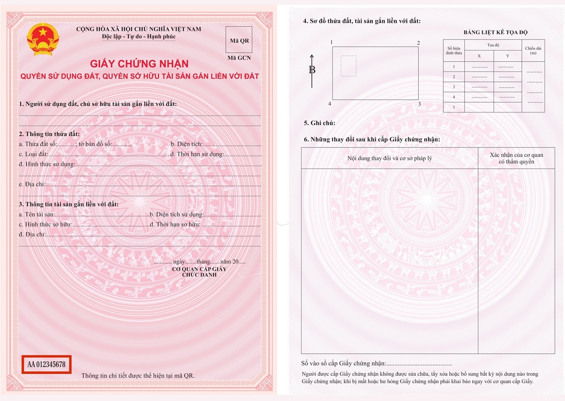 số phát hành giấy chứng nhận quyền sử dụng đất