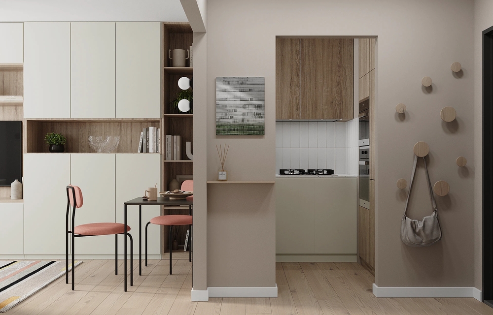 thiết kế căn hộ 1 phòng ngủ