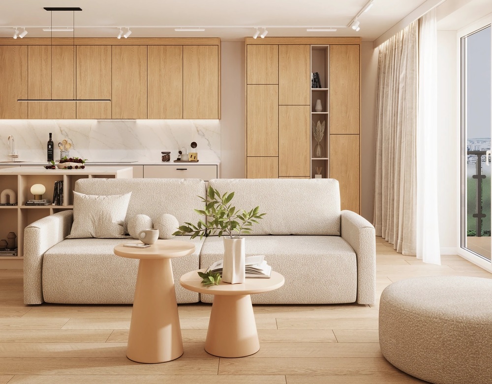 thiết kế căn hộ 1 phòng ngủ