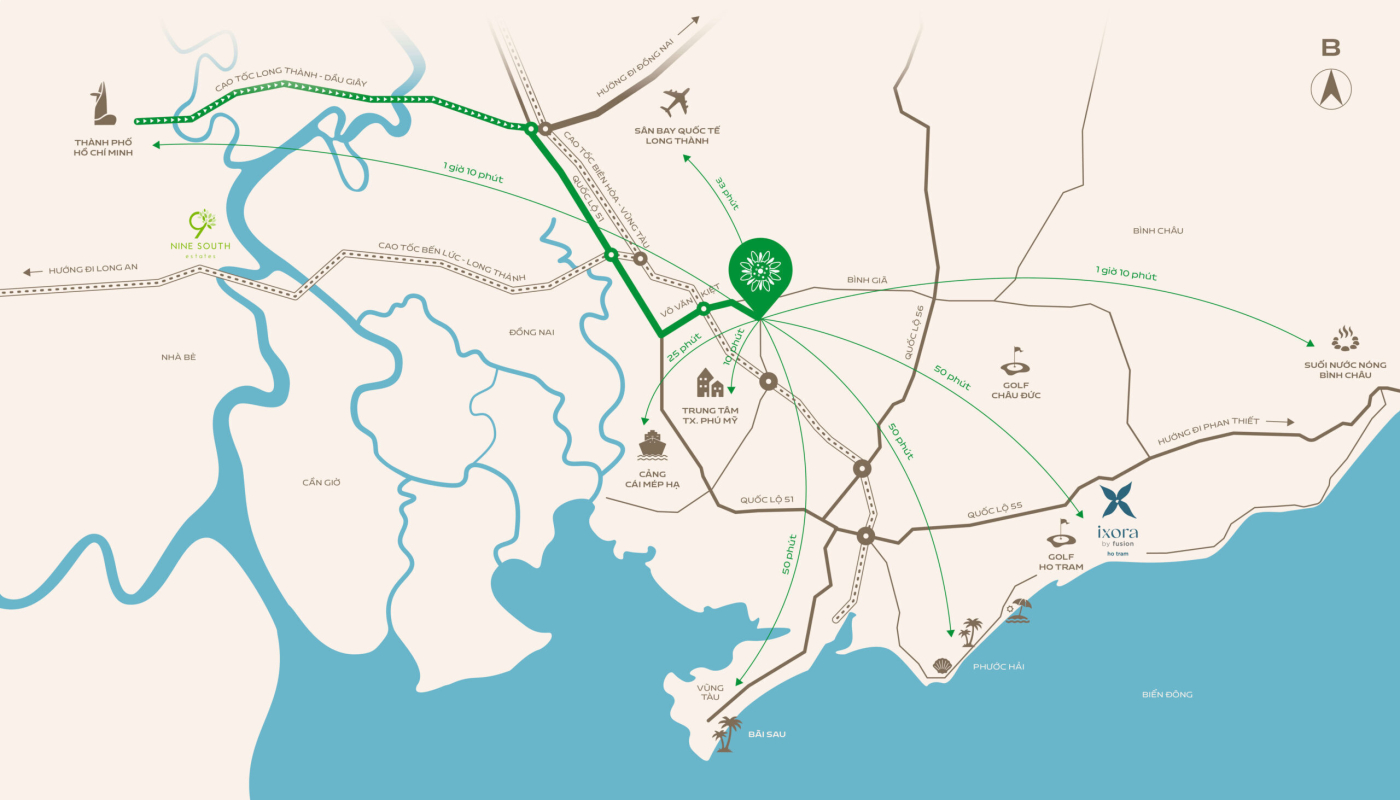 Bản đồ vị trí Phú Mỹ Estates