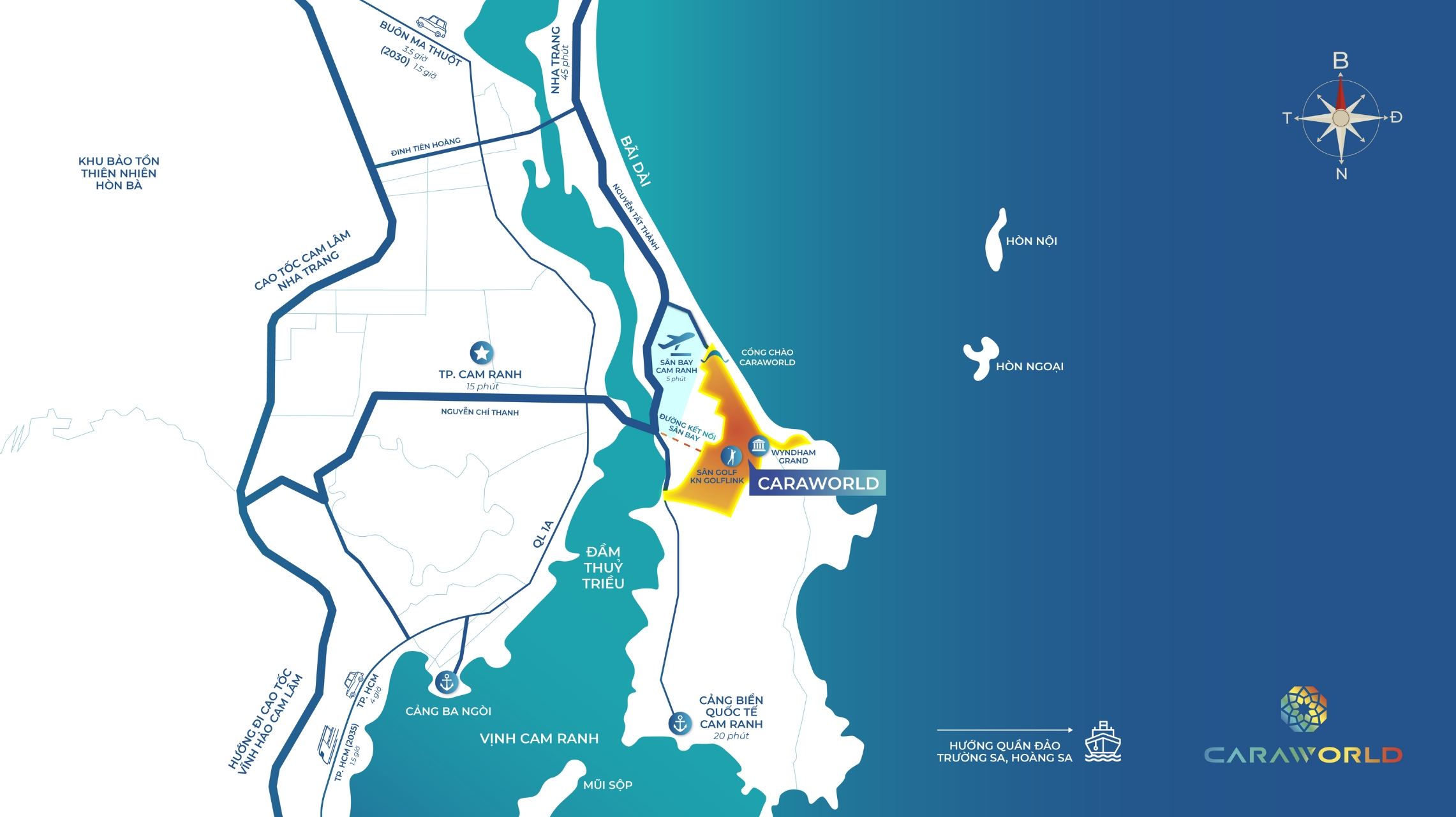 Liên kết vùng dự án Caraworld Cam Ranh