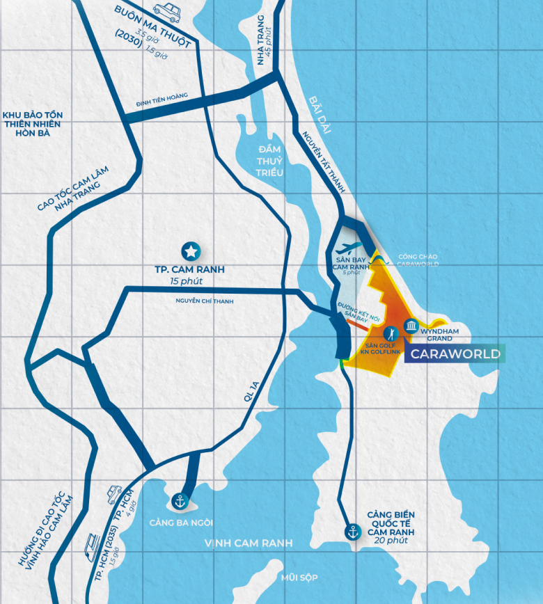 Liên kết vùng dự án Caraworld Cam Ranh