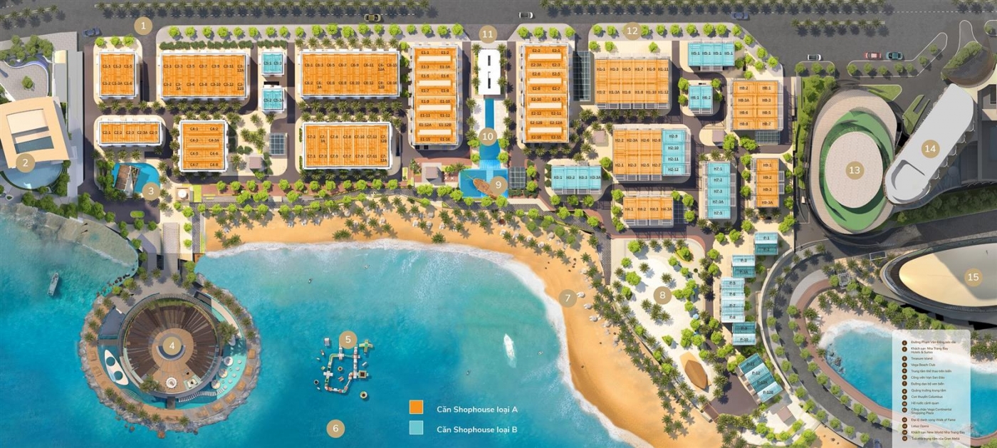 MB TỔNG THỂ Shophouse Vega City Nha Trang