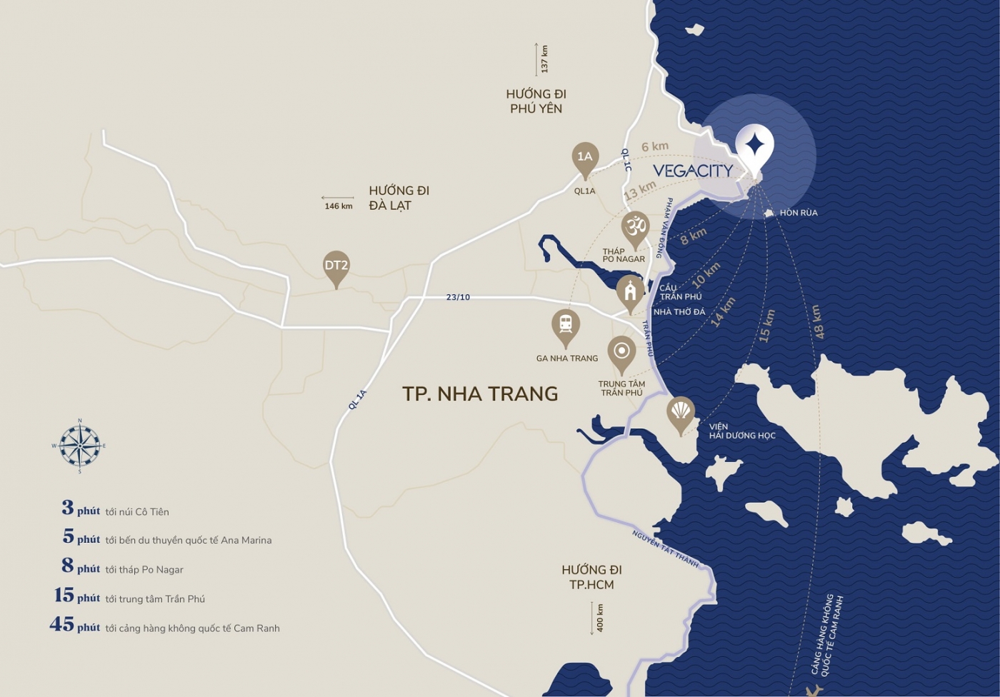 Liên kết vùng dự án Shophouse Vega City Nha Trang