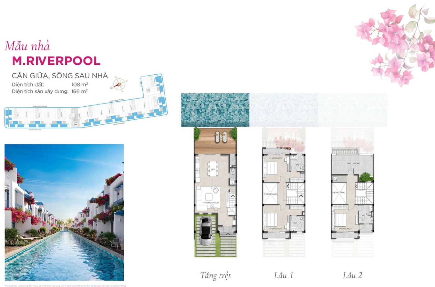 MB CĂN GIỮA, SÔNG SAU NHÀ Tiểu khu Hy Lạp Sông Town