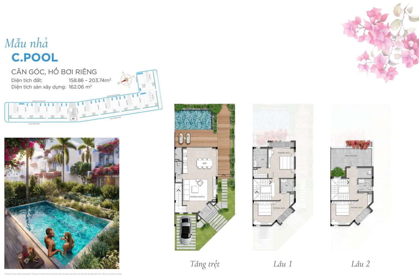 MB CĂN GÓC, HỒ BƠI RIÊNG Tiểu khu Hy Lạp Sông Town