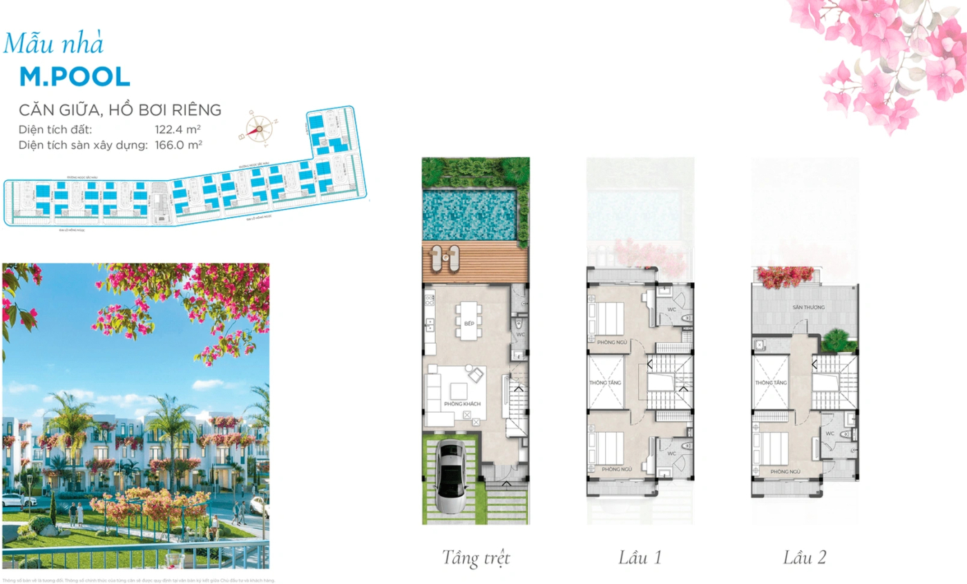 MẪU M POOL Tiểu khu Ả Rập Sông Town