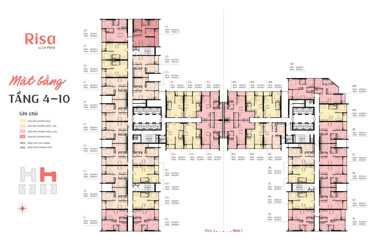 Risa tầng 4-10 La Pura Bình Dương