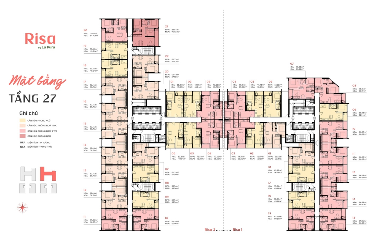 Risa tầng 27 La Pura Bình Dương