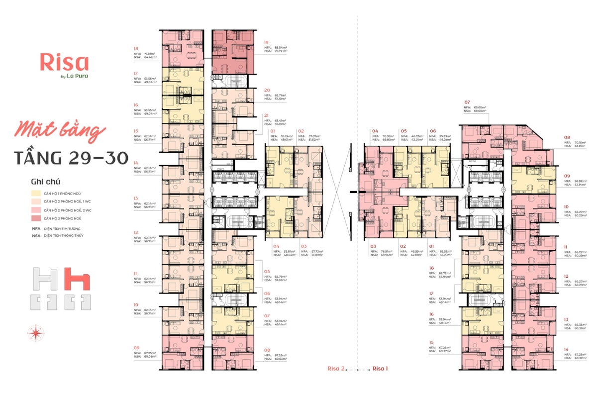 Risa tầng 29-30 La Pura Bình Dương