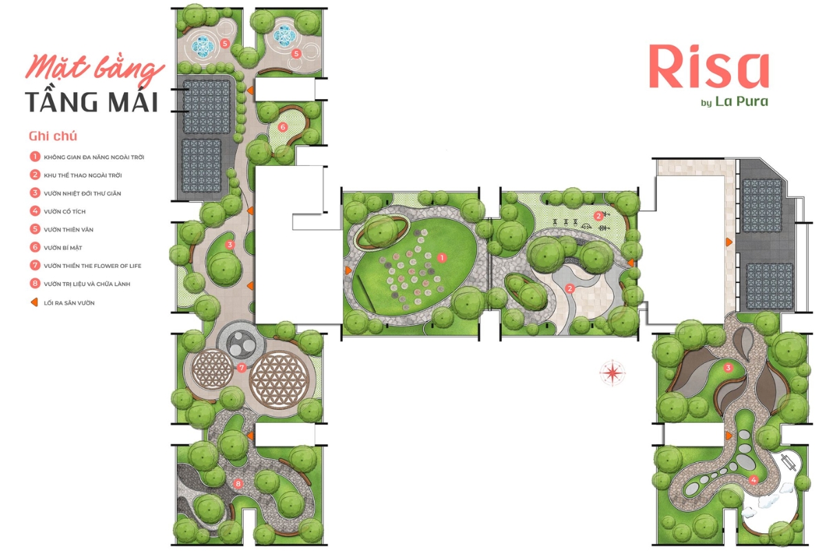 Risa tầng mái La Pura Bình Dương