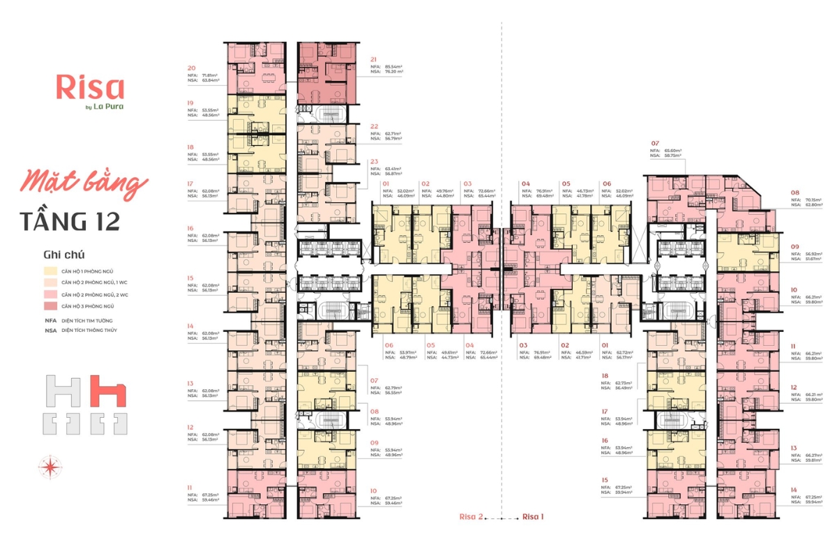 Risa tầng 12 La Pura Bình Dương