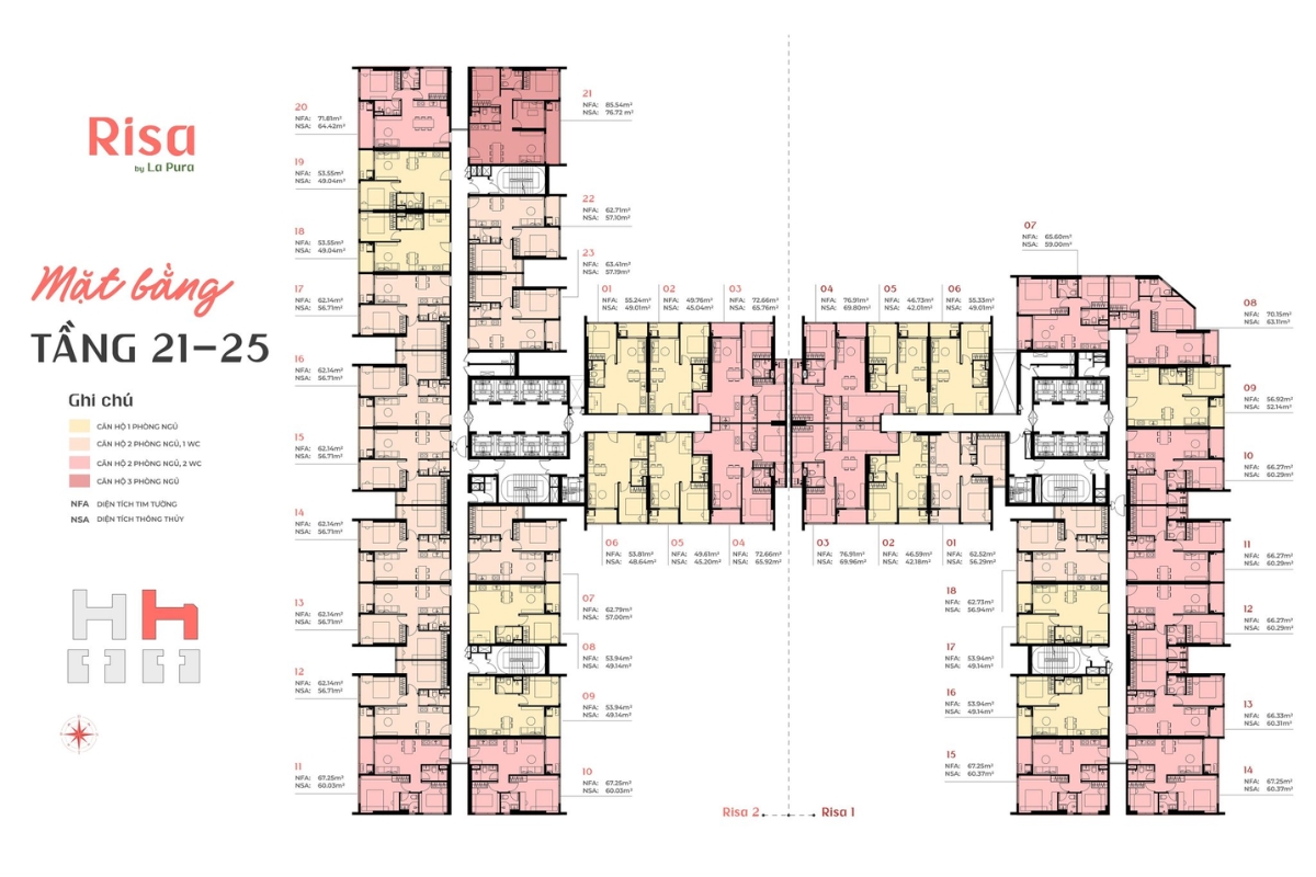 Risa tầng 21-25 La Pura Bình Dương