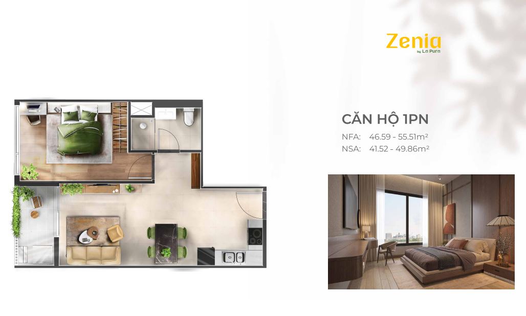 CĂN HỘ 01PN La Pura Bình Dương