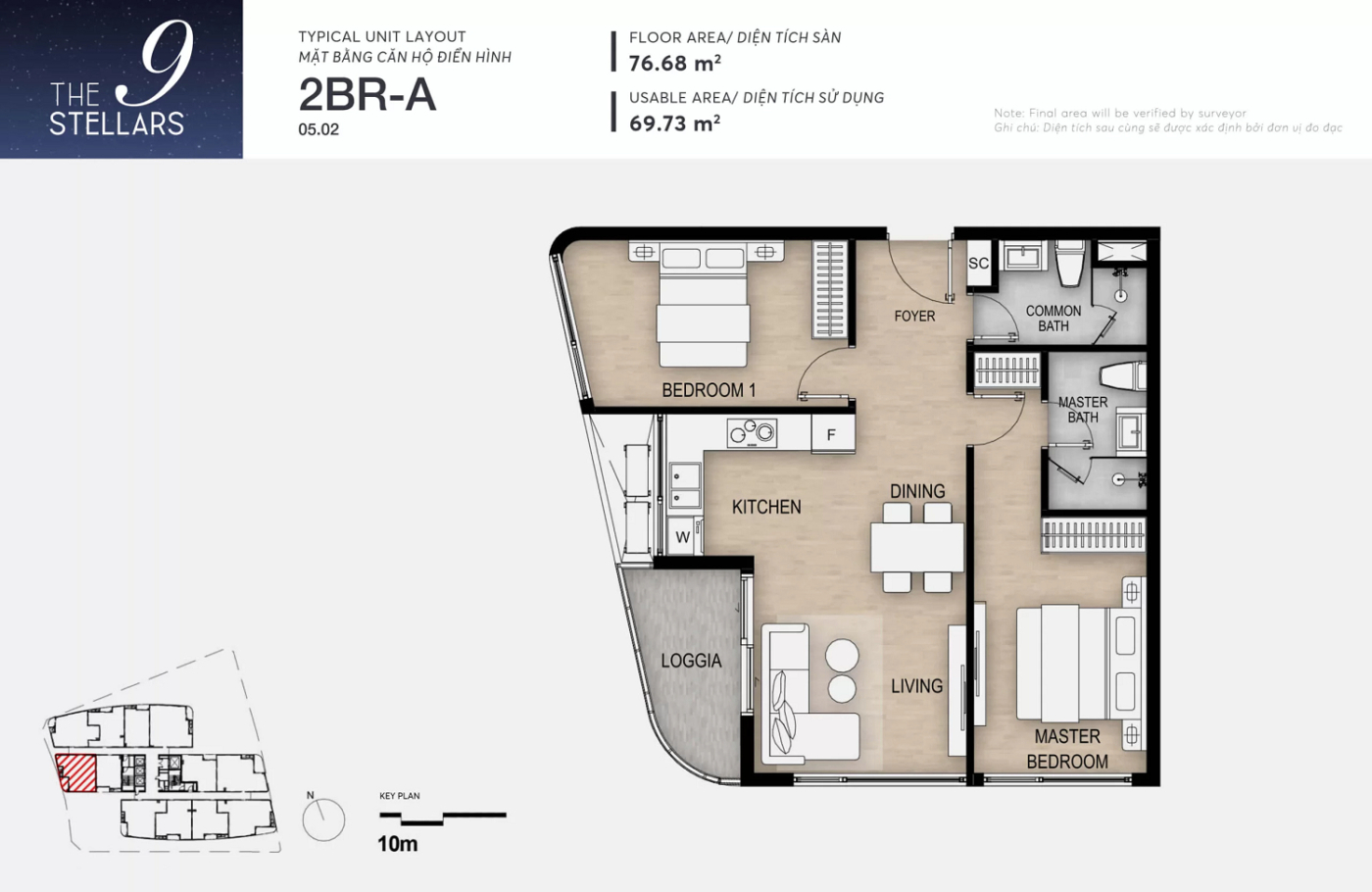 CĂN HỘ 02PN Dự án Alta Height – The 9 Stellars