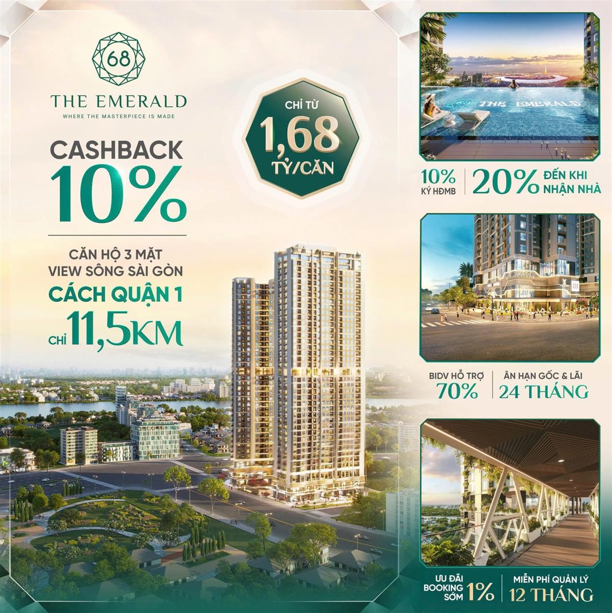 Chính sách ưu đãi bán hàng dự án Emerald 68 