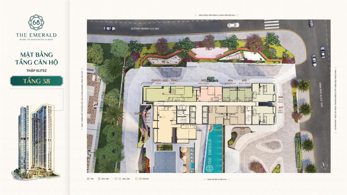MB TẦNG 38 The Emerald 68