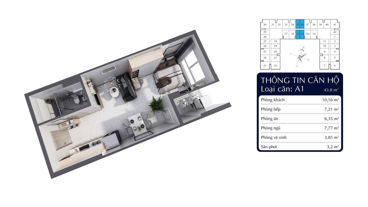 CĂN HỘ A1 Tecco Felice Homes