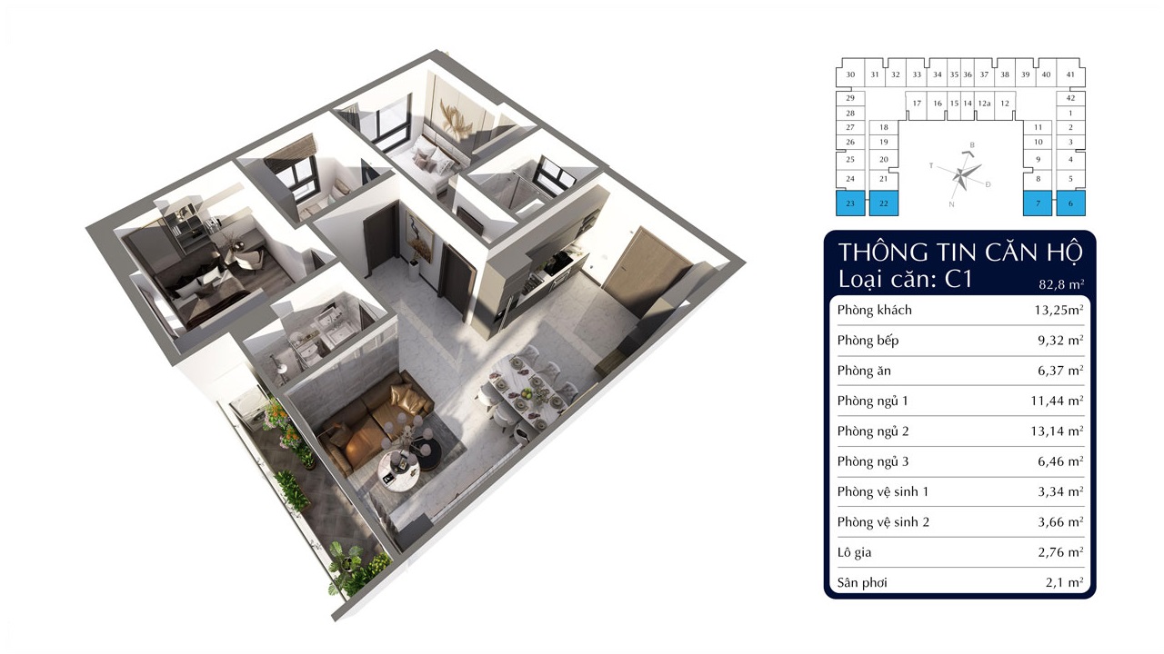 CĂN HỘ C1 Tecco Felice Homes