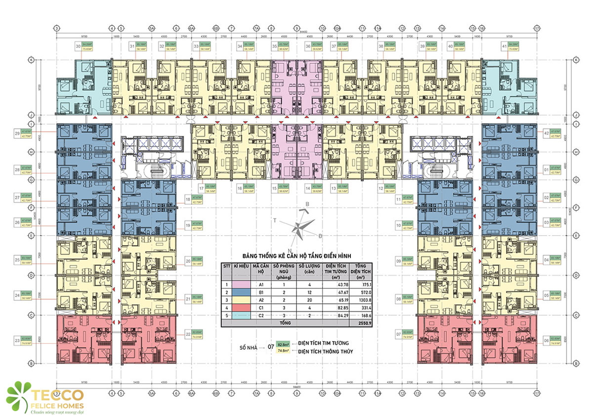 MB TẦNG ĐIỂN HÌNH Tecco Felice Homes