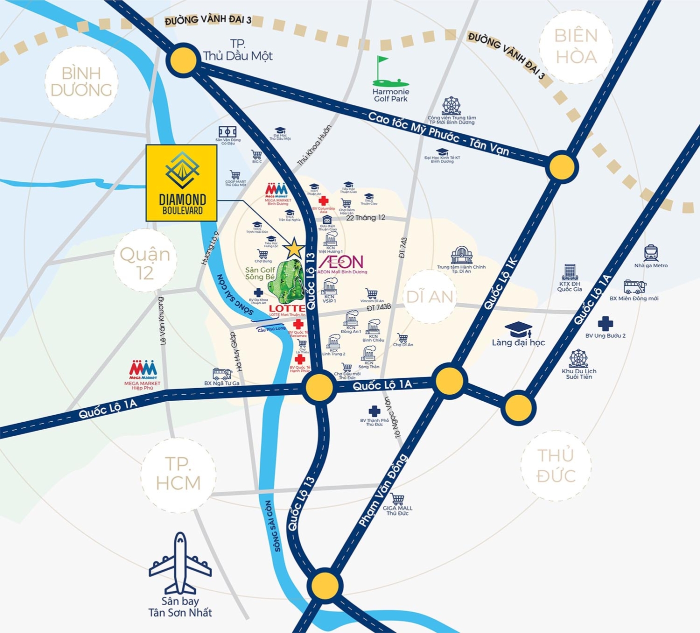 Vị trí Diamond Boulevard