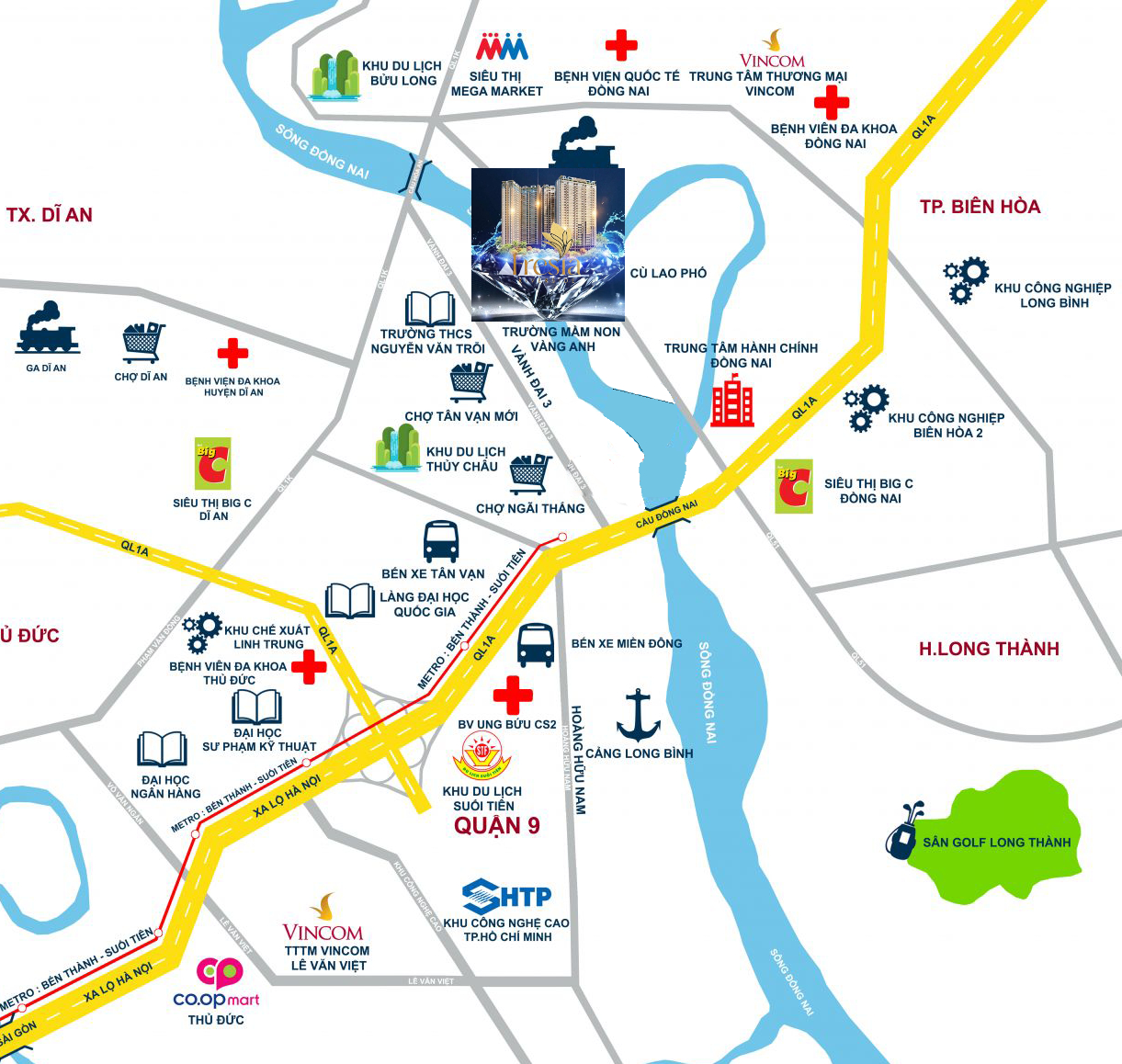 Liên kết vùng dự án Fresia Riverside